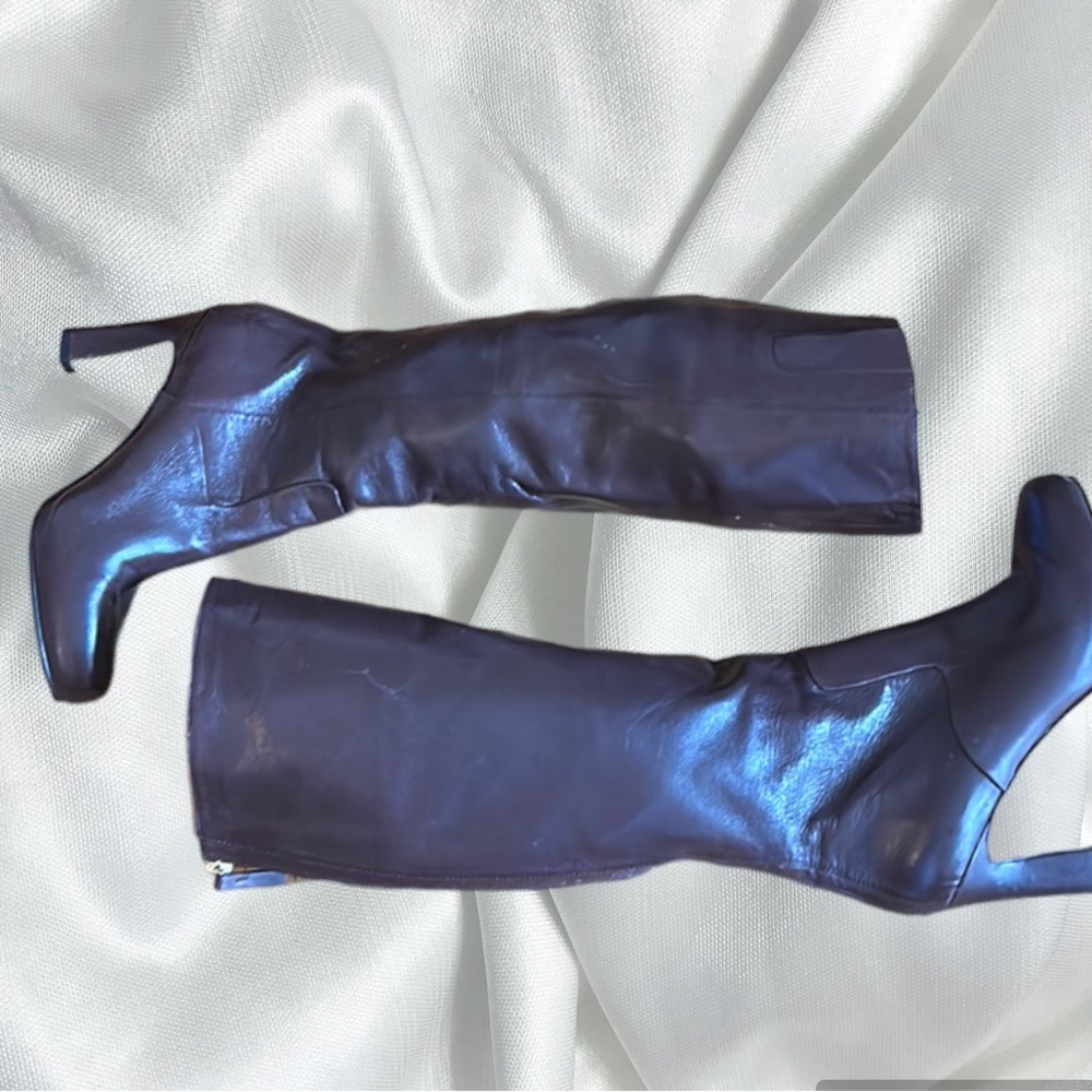 NINE WEST brown leather boots size 6M